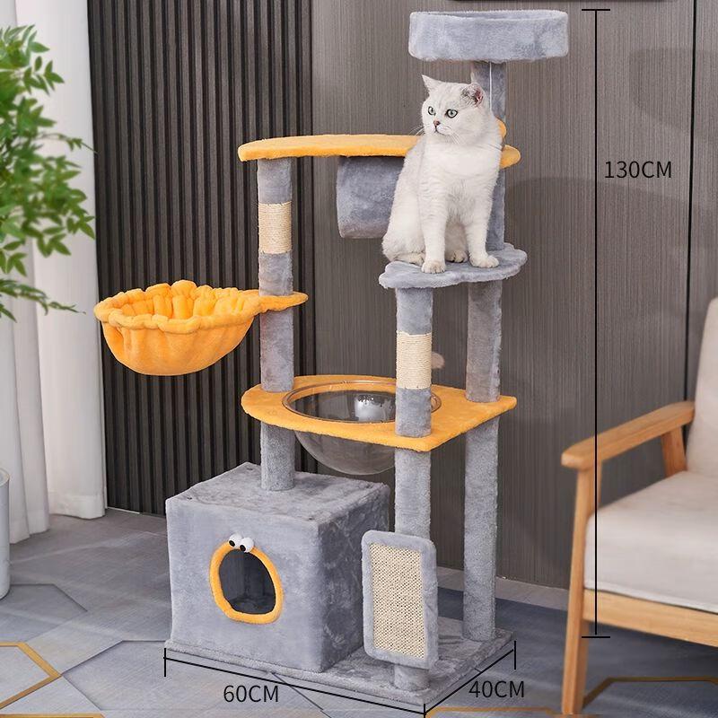 Aomengming Multi-level Cat Tree with Scratcher and Condo