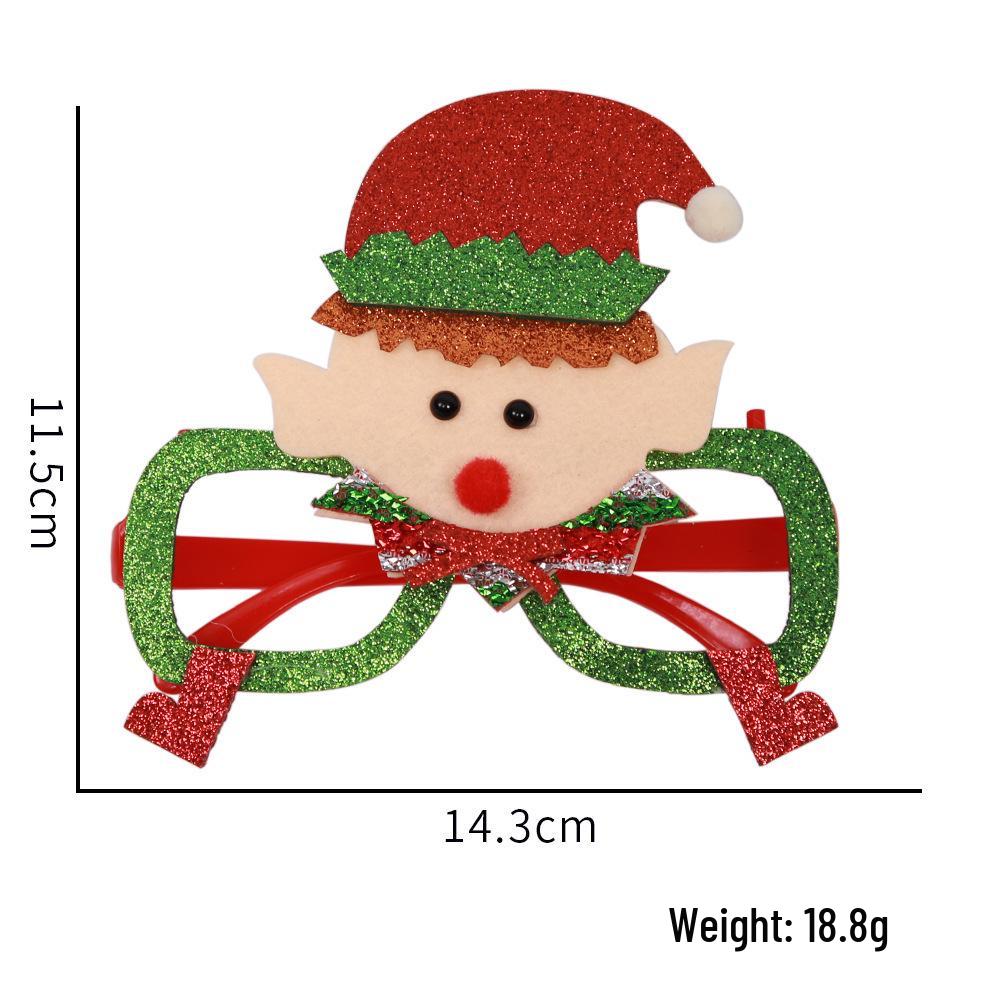 

Cross-Border Christmas Antler Glasses - Fun Cartoon Party Frames for Kids & Adults