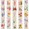 50-Pack Retro Floral Cartoon Stickers for DIY Decor - Phone, Notebook, Water Bottle