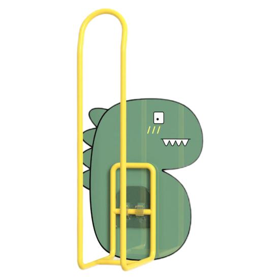 

Держатель для салфеток, настенный, без сверления, ПВХ, рулон бумаги с мультяшными животными, стойка для бумаги, аксессуары для ванной комнаты зелёный