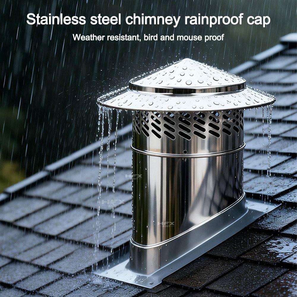 Durable 80/110/160/200mm Chimney Cap Stainles Steel Multifunctional Ventilation Ducts Roof Cover