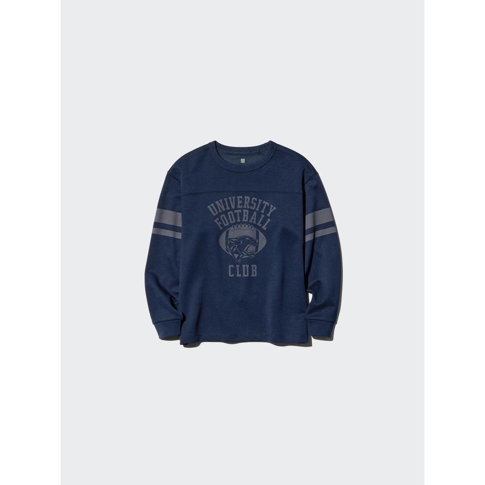 Uniqlo Kids Airism CoTTon Crewneck T  Graphic  Long Sleeve 