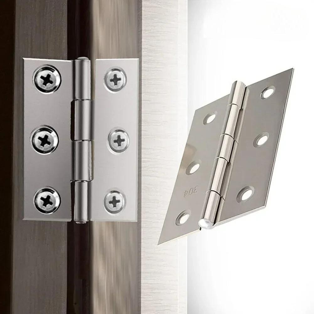2 Stück / Edelstahl Türscharniere Schranktüren Fenster Holzkiste Flaches Scharnier Heimmöbel Beschläge Zubehör