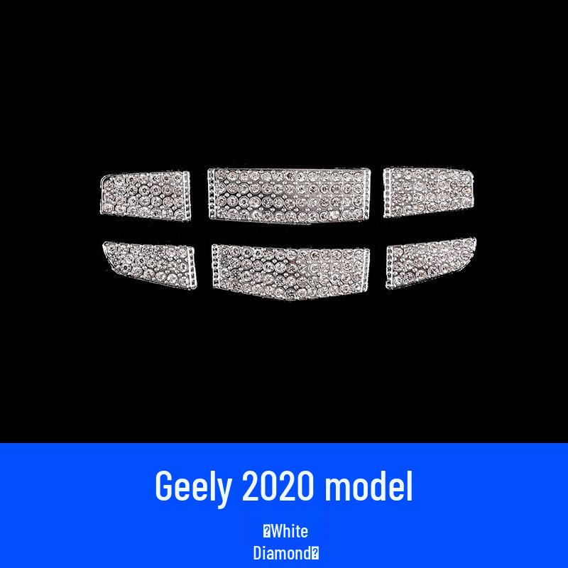 Naklejka z logo na kierownicę z cyrkoniami - Stylowa dekoracja wnętrza samochodu