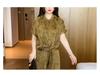 2025 New Korean Chic Women's Summer Suit - Loose Slim Drape Wide-Leg Pants Two-Piece