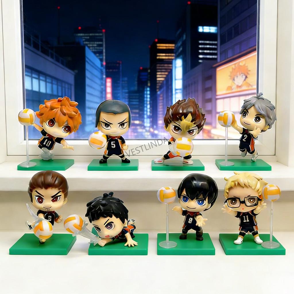 Volleyball Junior Q Version Hand-made  Collection Model Series PVC Doll Decoration Classic Anime Character Model Toys