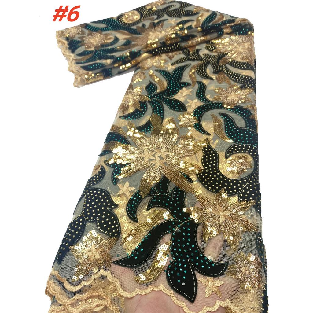 Fashion African Velvet Lace Fabrics 2025 High Quality Women Party Women Embroidery Nigerian French Lace Materials For Wedding