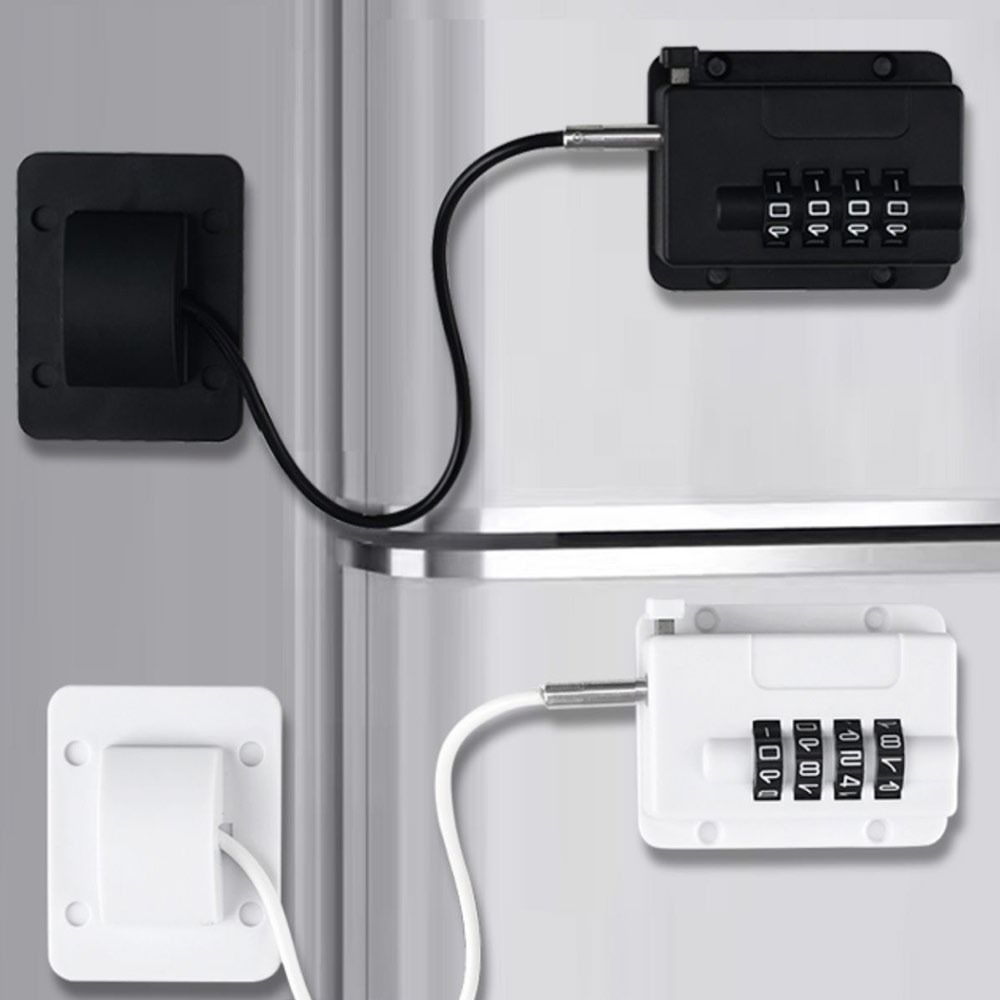 Adjustable Refrigerator Door Coded Lock No Drilling Cabinet Lock Baby Safety Lock  for Home
