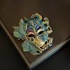 Medieval Women Men Prom Mask Enamel Badges Brooches Elegant Unisex Party Banquet Design Drip Oil Pin Accessories
