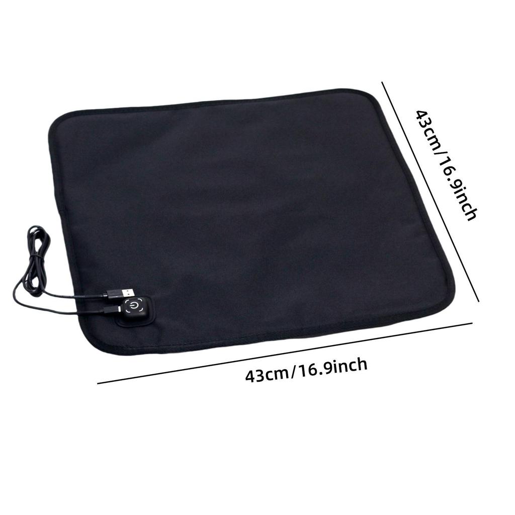 USB Heated Seat Cushion - Electric Winter Heating Pad for Office, Car, and Outdoor Chairs