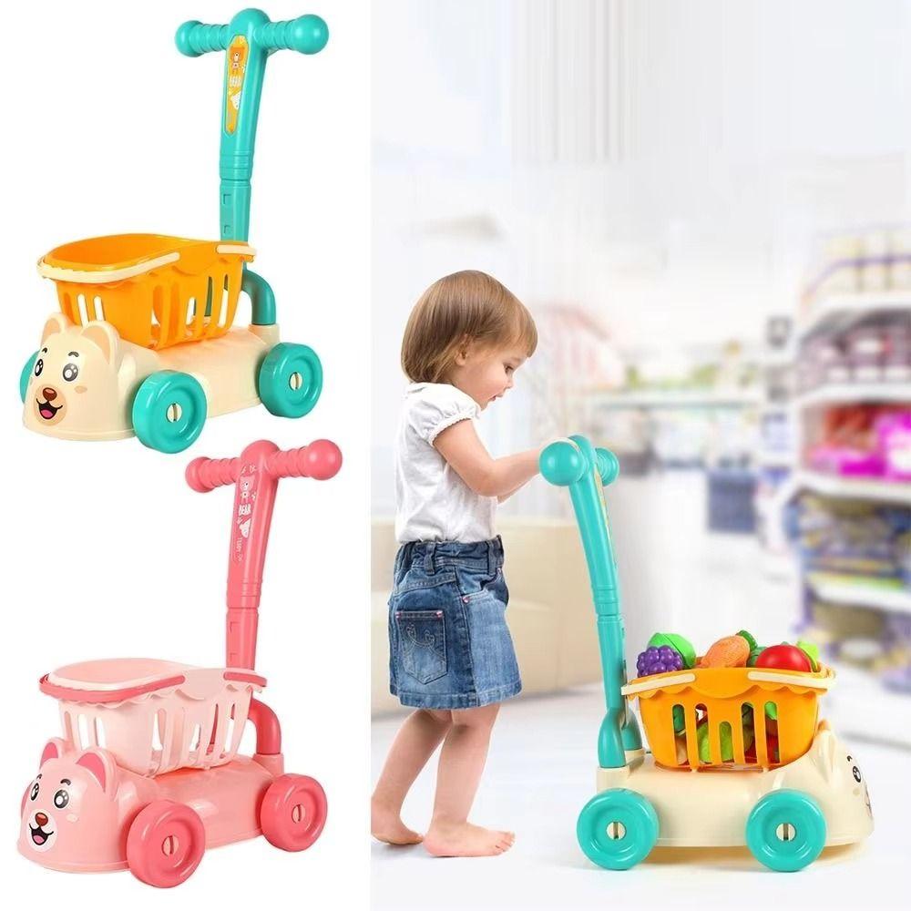 Simulation Shopping Cart Toy Set Multicolor Kids Role Playing Toy  Boys Girls Gift