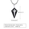 Cool Star 4-Pointed Pendant Necklaces for Men, Waterproof Stainless Steel Double Layered Geometric Collar Gifts for Him Jewelry