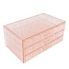 Jewelry Box 3 Layer 72 Cells Antioxidant Acrylic Clear Jewelry   for Earring Necklace