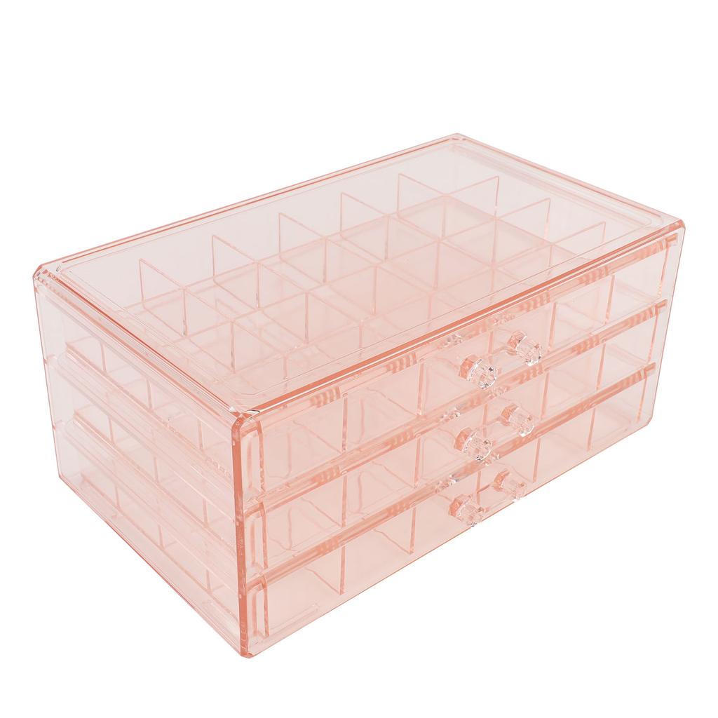 Jewelry Box 3 Layer 72 Cells Antioxidant Acrylic Clear Jewelry   for Earring Necklace