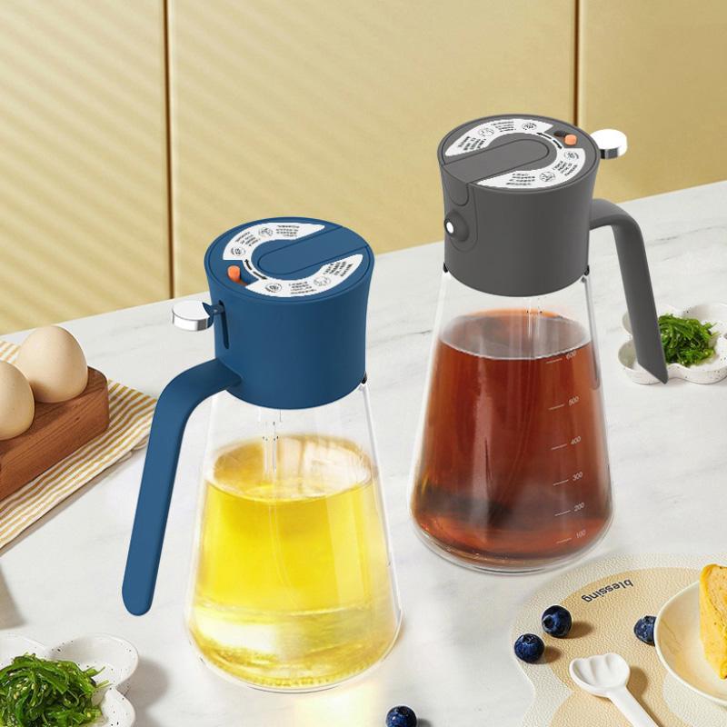 Oil Sprayer Bottle 2in1 Glass Oil Bottle Cooking Anti-leakage Olive Oil Storage Bottle BBQ Air Fryer Kitchen Supplies Tools 2024