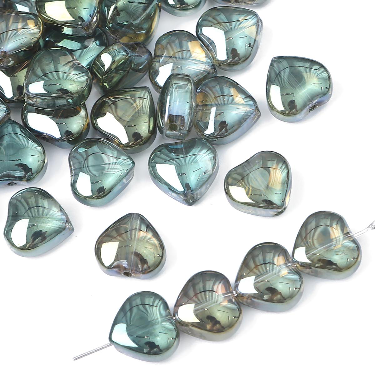 

20 шт./пакет, 10 мм, специальные блестящие цвета, хрустальное стекло, очаровательные бусины в форме сердца для ожерелья, браслета, серьг, DIY ювелирных изделий