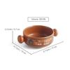 'Warli Village Tales'Ceramic Bowl Ceramic Serving Bowls Set with Handle Snack Bowl (Set of 2, 350 Ml, Microwave Safe, Handcrafted, Mud Brown)