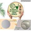 2D Flat, 1pc Round Aluminum Bathroom Sign, Italian "Si Prega Di Gettare Solo Carta Igenica" Quote, Vintage Distressed Design with Toilet & Waste