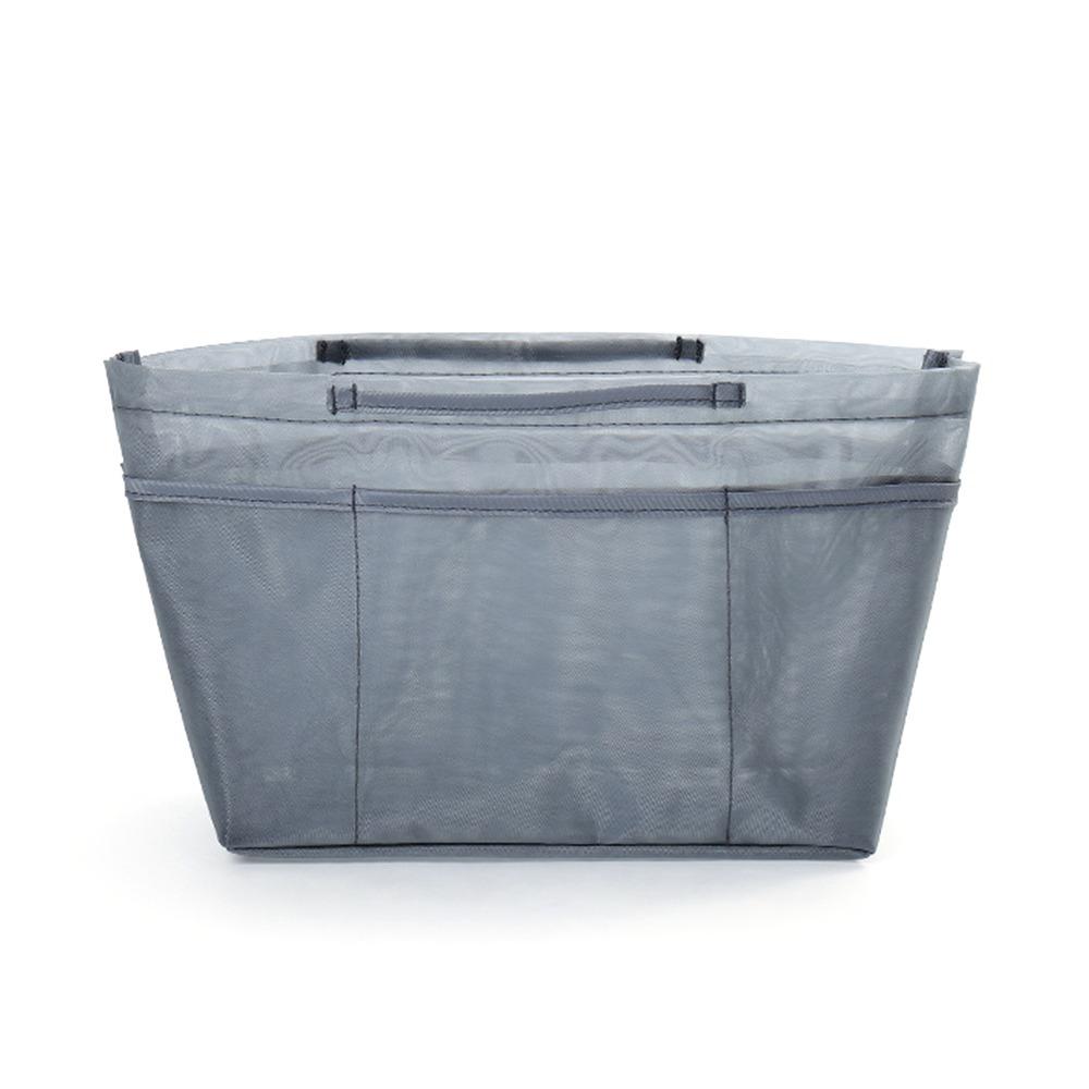 

Mesh Inner Bag Cosmetics Multiple Insertion Bag Storage Bag Multi-purpose Portable Lightweight For Longxiang Bag Mesh Small Bag S сірий
