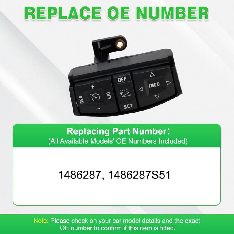 Car Steering Wheel Control Switch Cruise Control For SCANIA P G R T Series Truck 1486286 1486287