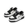Brand OEM, Leather Women's Shoes Panda Black and White Board Shoes, Trendy Soft-soled Casual Skateboard Shoes, Retro Dirty Shoes
