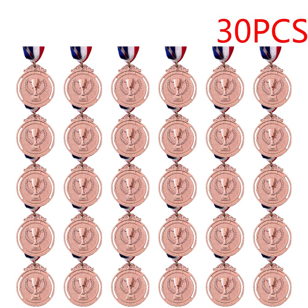1-30 Winner Reward Gold Silver Bronze Award Medal with Neck Ribbon 1st 2nd 3rd Prize Medal for Sport Competition Prize for Kids