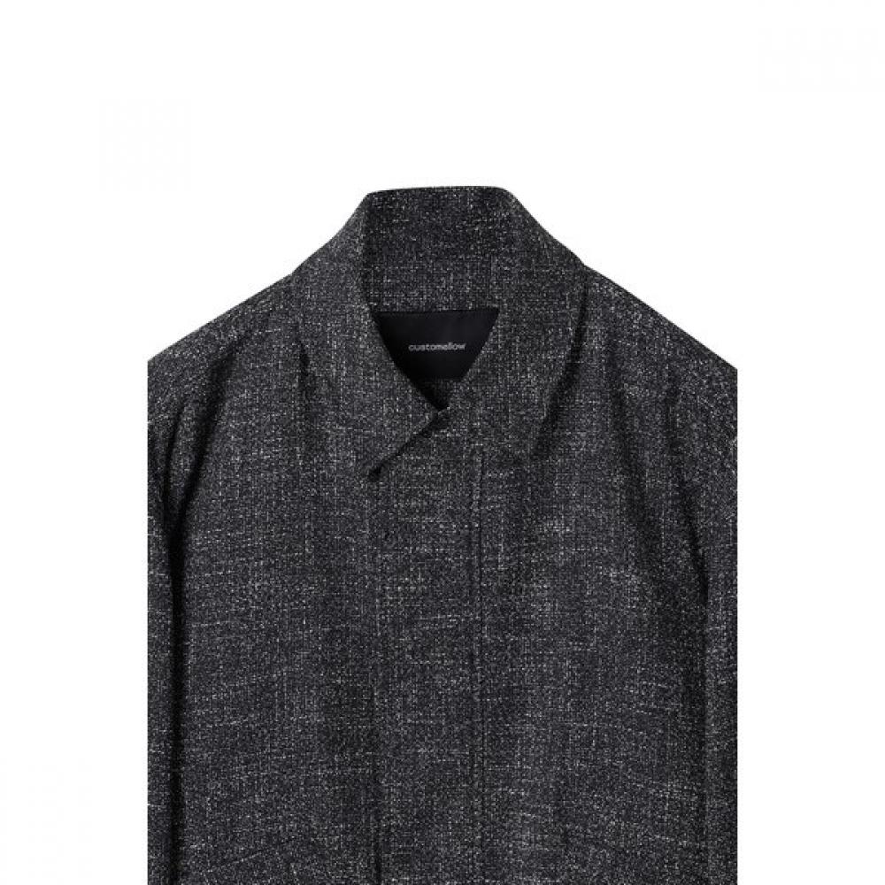 Customellow Black Tweed Blouson Jacket Cwjas25101bkx