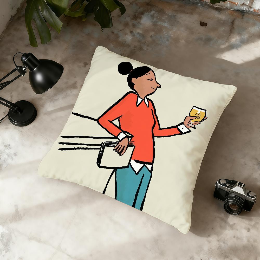 J-Jean Art J-Jullien Painting cushion cover Home Office Convenient Nordic Simplicity Hit With Zipper Cushion Cover