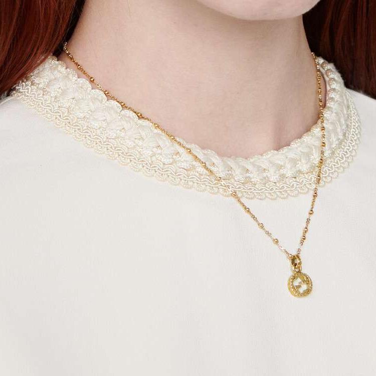 Gucci Double G Series Interlocking Double G Shiny 18K Gold Necklace Unisex Necklace 603619-J8500-8000