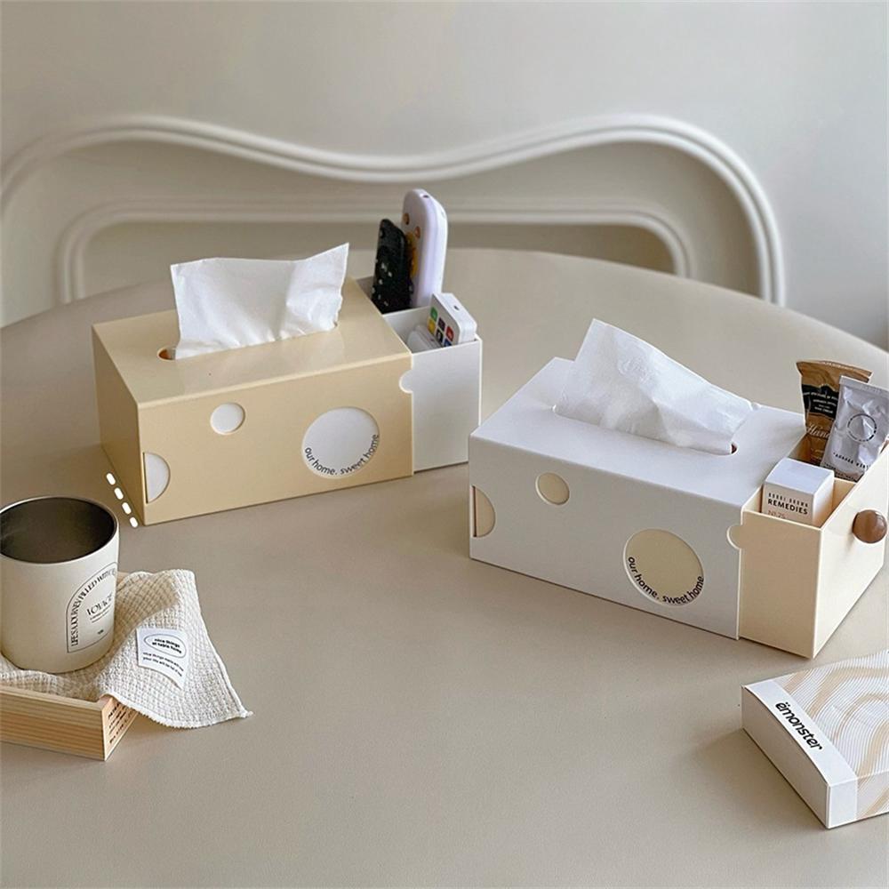 Household Cheese Styling Tissue Box Multifunction Napkin Storage Boxes Living Room Remote Control Organizer Desktop Paper Holder