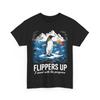 Widerstehe Flipper Hoch Ich Stehe Mit Pinguinen T-Shirt Herren Damen T-Shirts Top, Pinguin Zölle Shirt