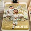 1PC Cristiano Ronaldo Patterned Flannel Blanket Suitable For All Seasons for Home Decor Warmth and Comfort Gifts Holiday Present
