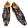 Fashion Luxury Men Leather Shoes Hand Stitched Derby Crocodile Skin Prints Mens Leather Casual Shoes Office Dress Customized Service