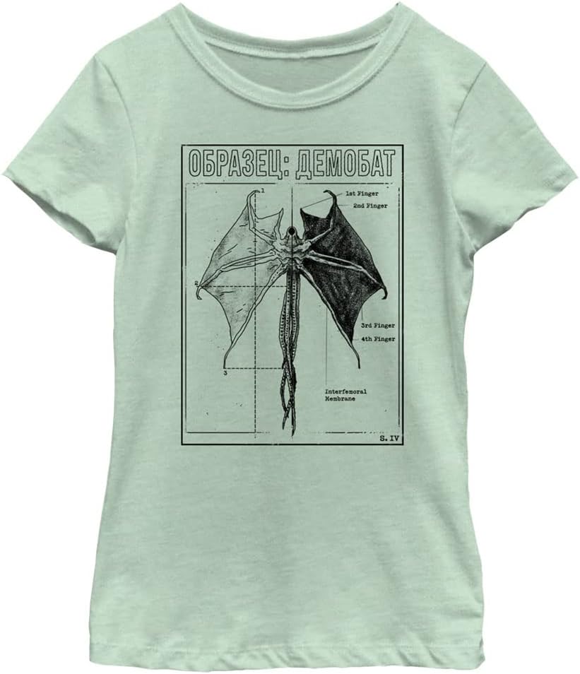 Netflix Girls Stranger Things Demobat Short Sleeve Tee T Shirt M