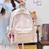 Schoolbag Cute Wind Striped Backpack Female Junior High School Students Daily Large Capacity High Value Schoolbag Simple Travel Backpack