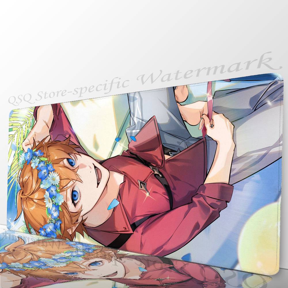 Tartaglia Anime G-genshin Impact Mousepad Non-slip Suitable For Office Computers Laptops E-sports Game Desk Mats XXL Keyboard