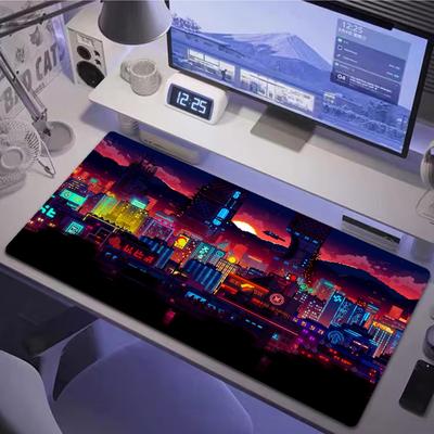 Hot Night City Scenery Mousepad Computer New XXL Keyboard Pad City Mouse Mat Gamer Soft Office Carpet Desktop Big Mouse Pad