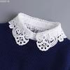 Hollow Lace Chiffon Doll Cotton Fake Collar Blouse Sweater Detachable Shirt Collar False Collar Lapel Women Top Collars Decor