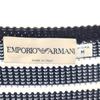 Emporio Armani Made In Italy Border Pattern Long Sleeve Knit M Navy Men's Used