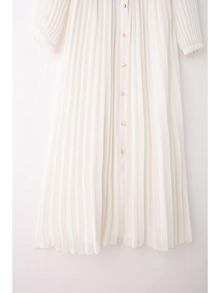 European & American Women's Midi Pleated Shirt Dress with Belt - Summer Collection