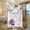 Love and Family Wishes digital-printed polyester Bedroom velvet flannel soft sofa cover blanket Fleece soft sofa cover blankets