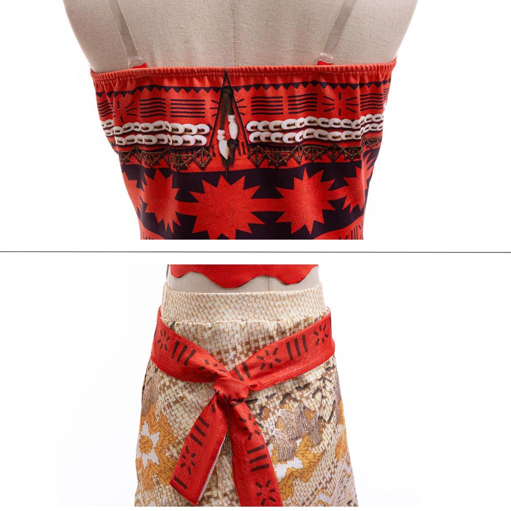 [ChicFlow] Moana Costume Ocean's Legend Cosplay Children's Suit Moana Costume Children's Performance Costume Masquerade Party Halloween Christmas