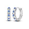 925 Silver Blue Zirconium Butterfly Hoop Earrings Women Party Fine Jewelry Gift
