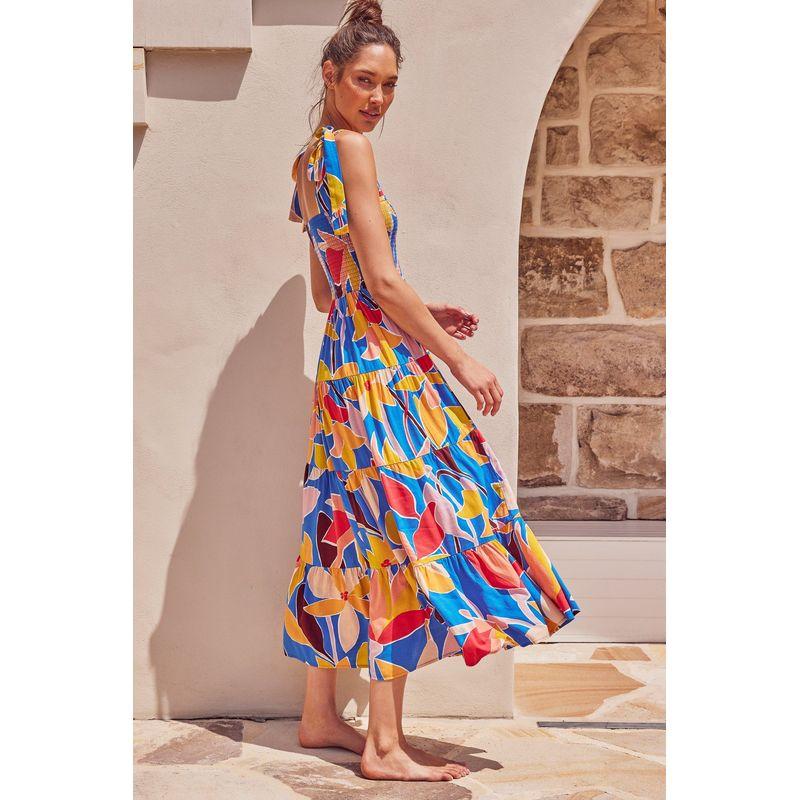 Long Camisole Dress2025 European and American Summer Women New Sleeveless Print Long Sling Dress