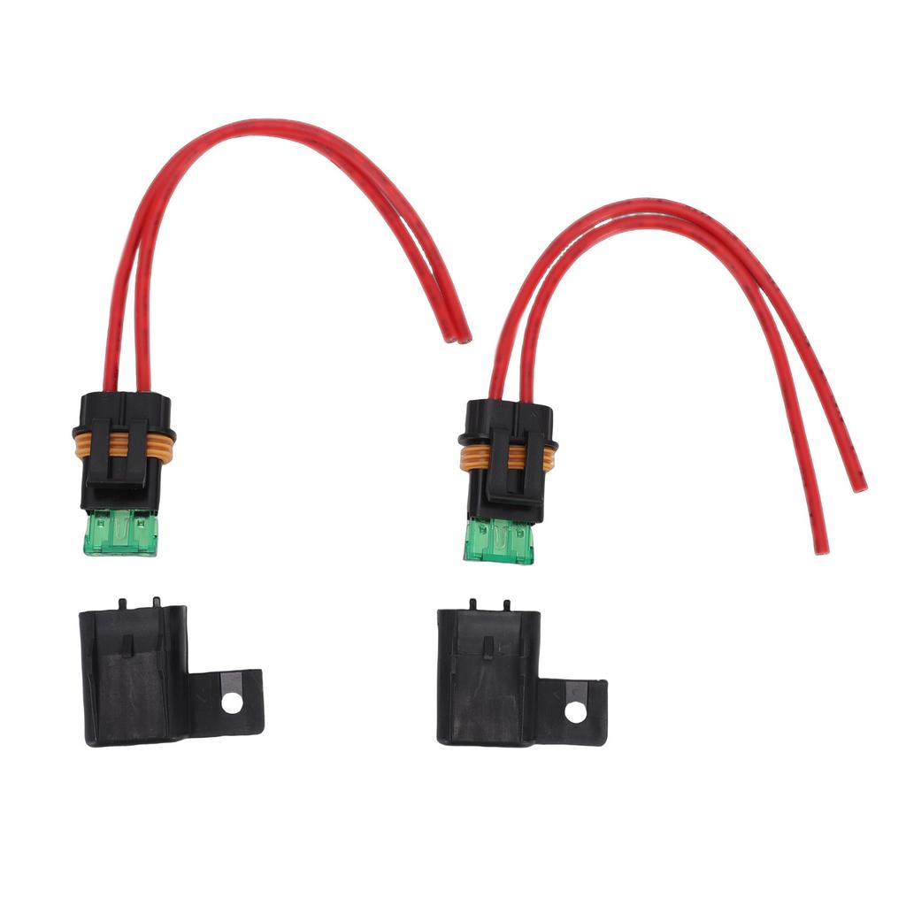 2PCS 12AWG Fuse Holders with 30A Standard Blade Fuse Water Proof Cover Kit for ATO ATC Car RV Truck Boat 20CM