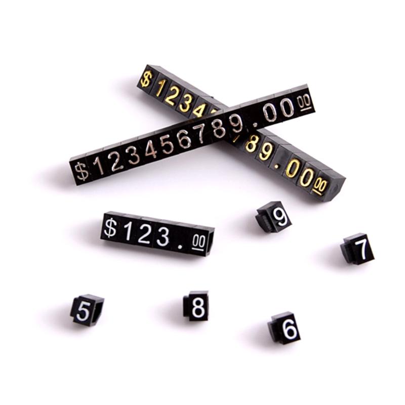 10 Pezzi Etichette Prezzo Gioielli Orologi Segnaletica Numerica Bloccetti Regolabili Etichette Contatore Set Etichette Prezzo per Vendita al Dettaglio Cantina