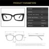 Transparent Myopia Glasses Frame Square Frame Computer Goggles Cat Eye Glasses Clear Glasses Anti Blue Light