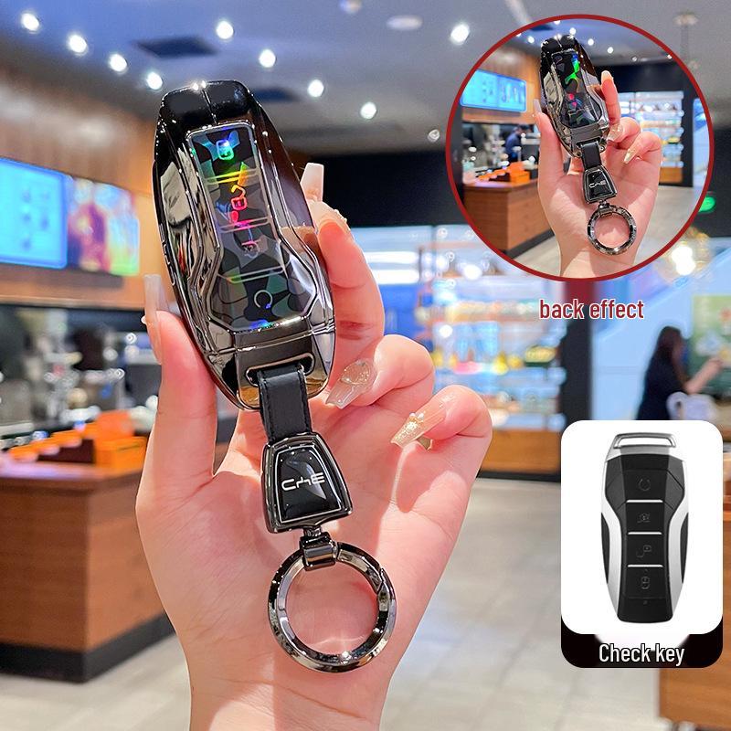 BYD Key Case for Song Plus, Qin DMi, Han EV, Dolphin, Seagull - Metal Buckle Full Coverage Accessories