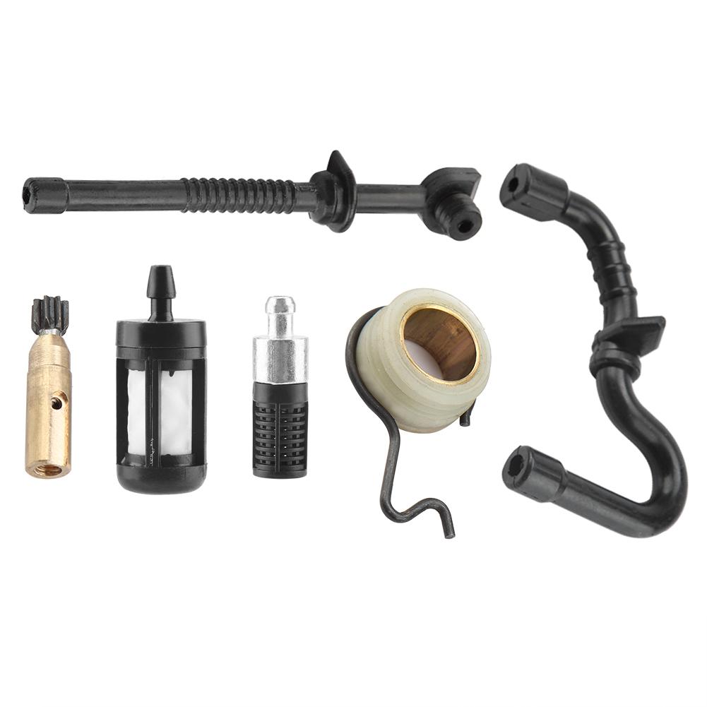 For Stihl MS180 MS170 018 017 Chainsaw Oil Pump Worm Gear Fuel Hose Filter Kit