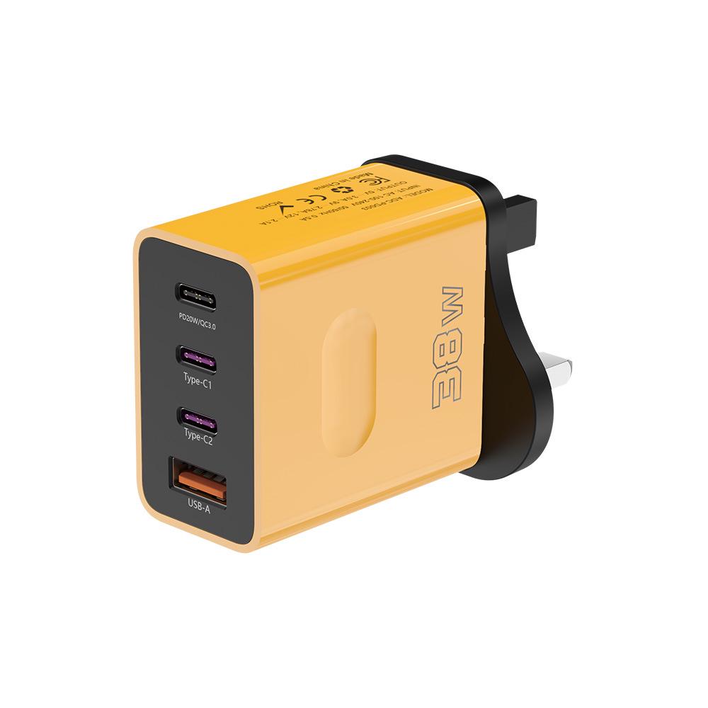 2024 Multi-Port 38W Fast Charger: 25W PD, EU/US/UK Standards